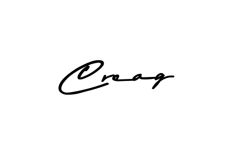 The best way (Asem Kandis PERSONAL USE) to make a short signature is to pick only two or three words in your name. The name Creag include a total of six letters. For converting this name. Creag signature style 9 images and pictures png
