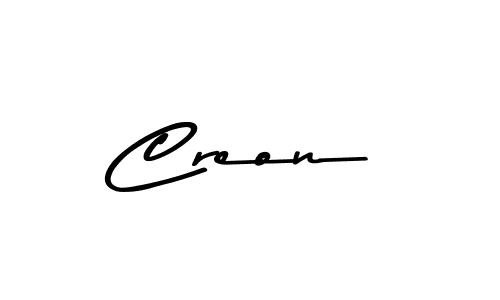 How to make Creon name signature. Use Asem Kandis PERSONAL USE style for creating short signs online. This is the latest handwritten sign. Creon signature style 9 images and pictures png