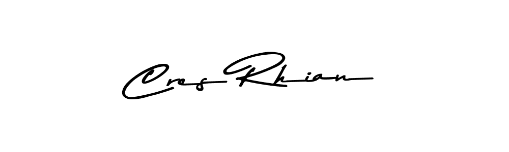 Cres Rhian stylish signature style. Best Handwritten Sign (Asem Kandis PERSONAL USE) for my name. Handwritten Signature Collection Ideas for my name Cres Rhian. Cres Rhian signature style 9 images and pictures png