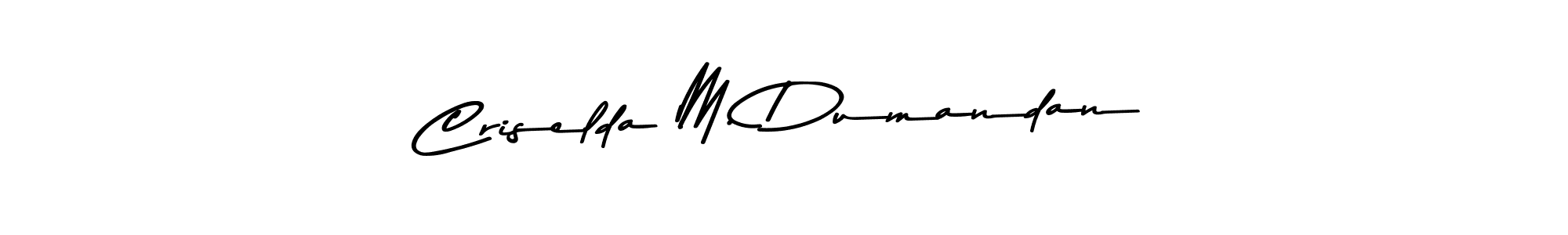 Also You can easily find your signature by using the search form. We will create Criselda M. Dumandan name handwritten signature images for you free of cost using Asem Kandis PERSONAL USE sign style. Criselda M. Dumandan signature style 9 images and pictures png