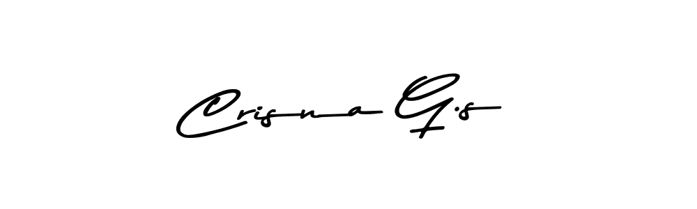 Crisna G.s stylish signature style. Best Handwritten Sign (Asem Kandis PERSONAL USE) for my name. Handwritten Signature Collection Ideas for my name Crisna G.s. Crisna G.s signature style 9 images and pictures png