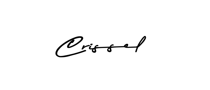 How to make Crissel name signature. Use Asem Kandis PERSONAL USE style for creating short signs online. This is the latest handwritten sign. Crissel signature style 9 images and pictures png