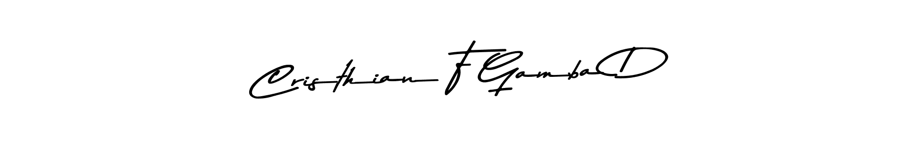 This is the best signature style for the Cristhian F Gamba D name. Also you like these signature font (Asem Kandis PERSONAL USE). Mix name signature. Cristhian F Gamba D signature style 9 images and pictures png