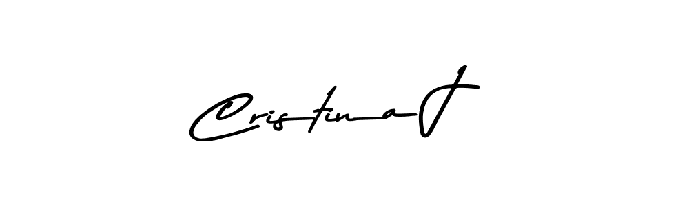 Cristina J stylish signature style. Best Handwritten Sign (Asem Kandis PERSONAL USE) for my name. Handwritten Signature Collection Ideas for my name Cristina J. Cristina J signature style 9 images and pictures png