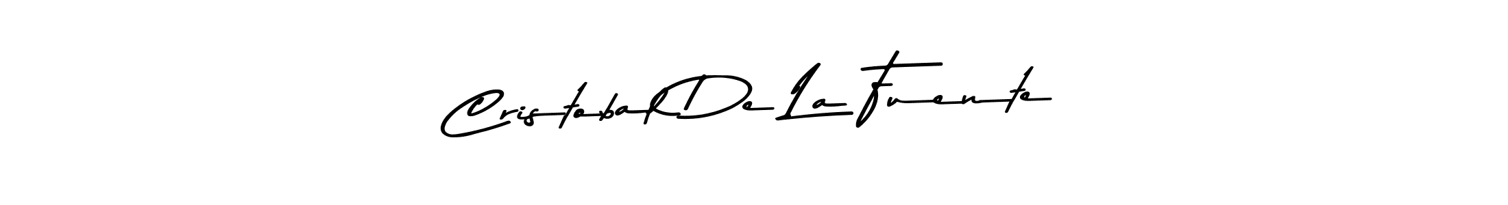How to make Cristobal De La Fuente name signature. Use Asem Kandis PERSONAL USE style for creating short signs online. This is the latest handwritten sign. Cristobal De La Fuente signature style 9 images and pictures png