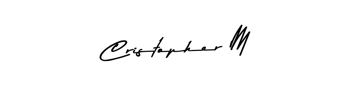 You should practise on your own different ways (Asem Kandis PERSONAL USE) to write your name (Cristopher M) in signature. don't let someone else do it for you. Cristopher M signature style 9 images and pictures png
