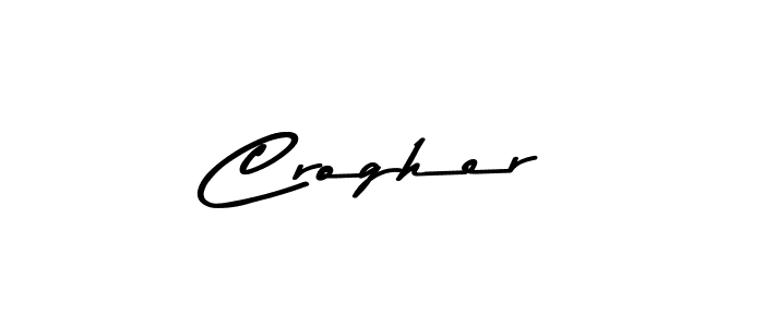 Make a beautiful signature design for name Crogher. With this signature (Asem Kandis PERSONAL USE) style, you can create a handwritten signature for free. Crogher signature style 9 images and pictures png