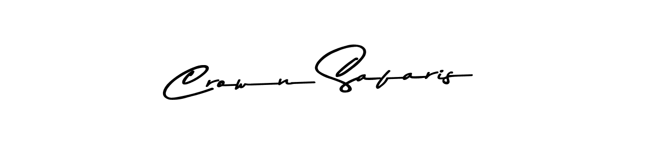 Design your own signature with our free online signature maker. With this signature software, you can create a handwritten (Asem Kandis PERSONAL USE) signature for name Crown Safaris. Crown Safaris signature style 9 images and pictures png