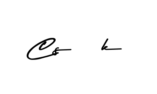 Create a beautiful signature design for name CsÁk. With this signature (Asem Kandis PERSONAL USE) fonts, you can make a handwritten signature for free. CsÁk signature style 9 images and pictures png