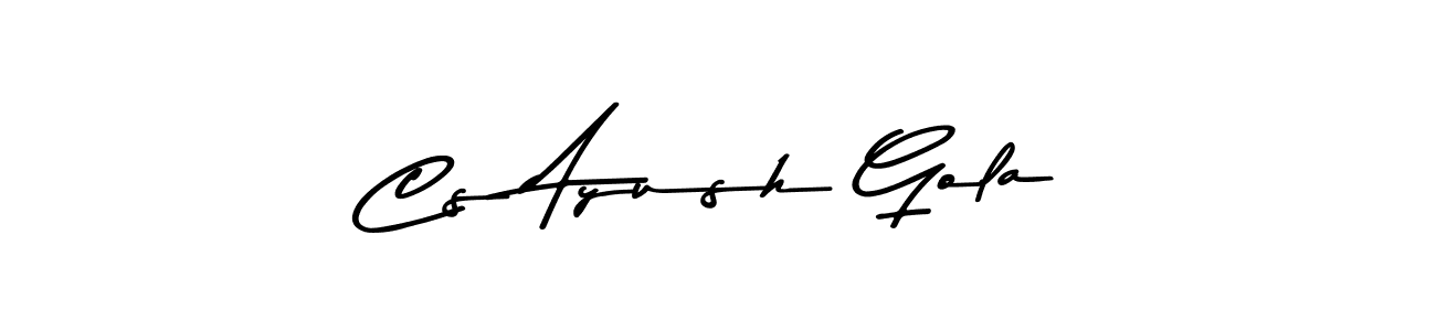 You should practise on your own different ways (Asem Kandis PERSONAL USE) to write your name (Cs Ayush Gola) in signature. don't let someone else do it for you. Cs Ayush Gola signature style 9 images and pictures png