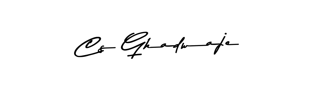 Make a beautiful signature design for name Cs Ghadwaje. With this signature (Asem Kandis PERSONAL USE) style, you can create a handwritten signature for free. Cs Ghadwaje signature style 9 images and pictures png
