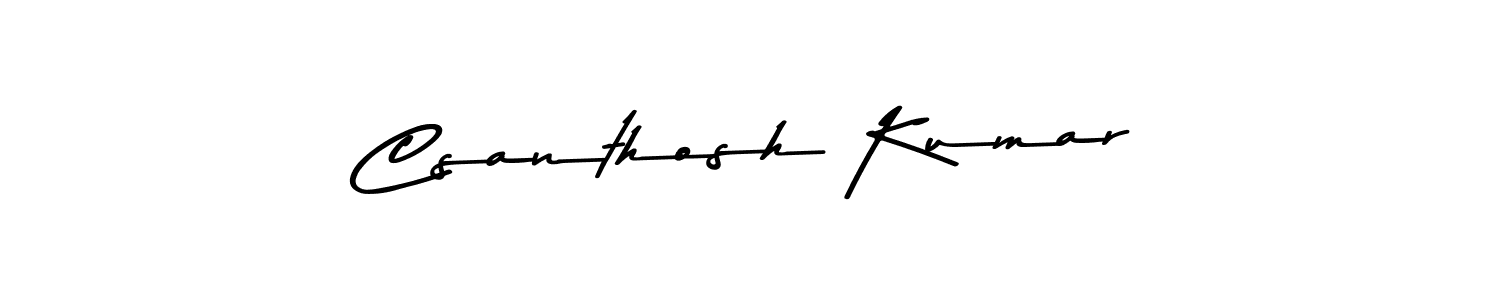 if you are searching for the best signature style for your name Csanthosh Kumar. so please give up your signature search. here we have designed multiple signature styles  using Asem Kandis PERSONAL USE. Csanthosh Kumar signature style 9 images and pictures png