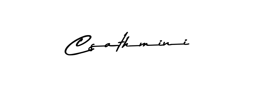 How to make Csathmini signature? Asem Kandis PERSONAL USE is a professional autograph style. Create handwritten signature for Csathmini name. Csathmini signature style 9 images and pictures png