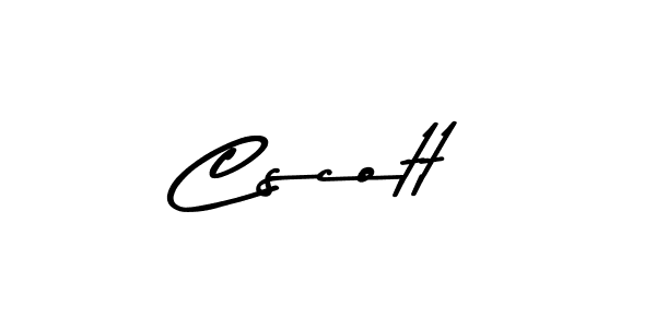Design your own signature with our free online signature maker. With this signature software, you can create a handwritten (Asem Kandis PERSONAL USE) signature for name Cscott. Cscott signature style 9 images and pictures png