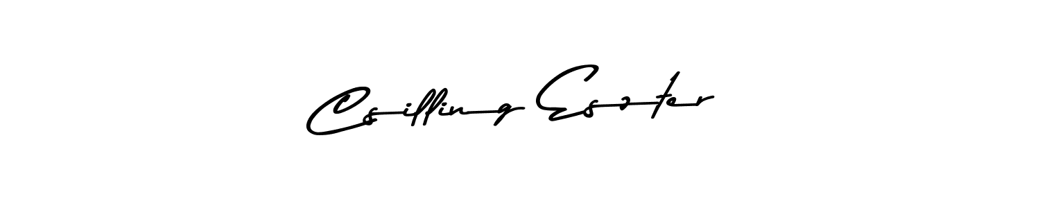 Design your own signature with our free online signature maker. With this signature software, you can create a handwritten (Asem Kandis PERSONAL USE) signature for name Csilling Eszter. Csilling Eszter signature style 9 images and pictures png