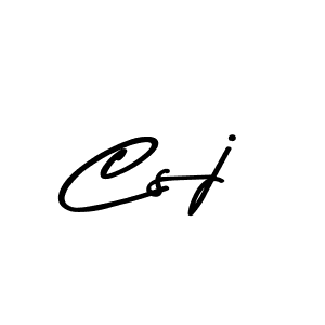 Also we have Csj name is the best signature style. Create professional handwritten signature collection using Asem Kandis PERSONAL USE autograph style. Csj signature style 9 images and pictures png