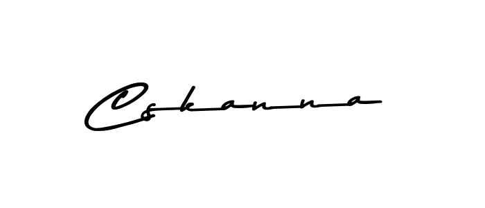 Cskanna stylish signature style. Best Handwritten Sign (Asem Kandis PERSONAL USE) for my name. Handwritten Signature Collection Ideas for my name Cskanna. Cskanna signature style 9 images and pictures png