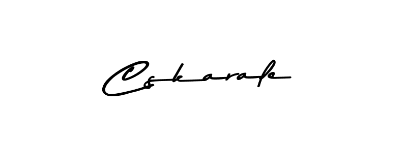 How to make Cskarale name signature. Use Asem Kandis PERSONAL USE style for creating short signs online. This is the latest handwritten sign. Cskarale signature style 9 images and pictures png