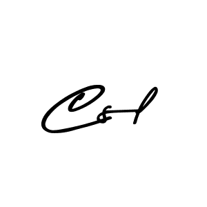Make a beautiful signature design for name Csl. With this signature (Asem Kandis PERSONAL USE) style, you can create a handwritten signature for free. Csl signature style 9 images and pictures png