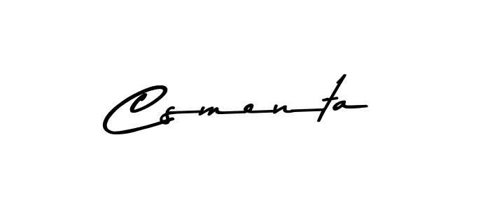 The best way (Asem Kandis PERSONAL USE) to make a short signature is to pick only two or three words in your name. The name Csmenta include a total of six letters. For converting this name. Csmenta signature style 9 images and pictures png