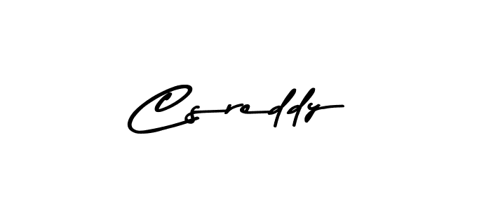 Use a signature maker to create a handwritten signature online. With this signature software, you can design (Asem Kandis PERSONAL USE) your own signature for name Csreddy. Csreddy signature style 9 images and pictures png