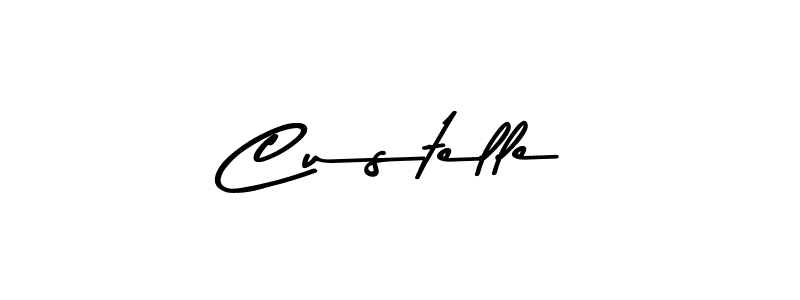 Create a beautiful signature design for name Custelle. With this signature (Asem Kandis PERSONAL USE) fonts, you can make a handwritten signature for free. Custelle signature style 9 images and pictures png