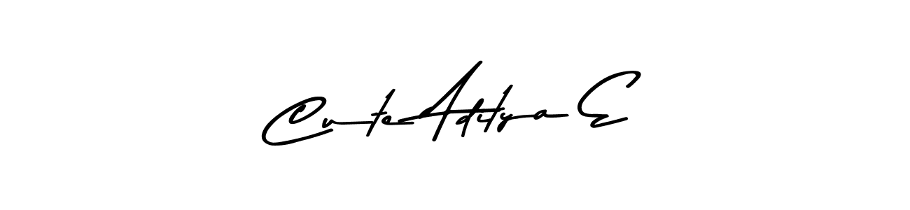 Make a beautiful signature design for name Cute Aditya E. With this signature (Asem Kandis PERSONAL USE) style, you can create a handwritten signature for free. Cute Aditya E signature style 9 images and pictures png
