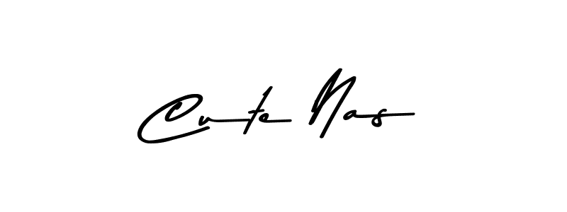 Cute Nas stylish signature style. Best Handwritten Sign (Asem Kandis PERSONAL USE) for my name. Handwritten Signature Collection Ideas for my name Cute Nas. Cute Nas signature style 9 images and pictures png