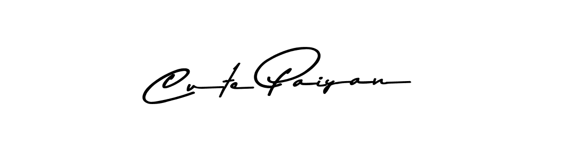 Design your own signature with our free online signature maker. With this signature software, you can create a handwritten (Asem Kandis PERSONAL USE) signature for name Cute Paiyan. Cute Paiyan signature style 9 images and pictures png