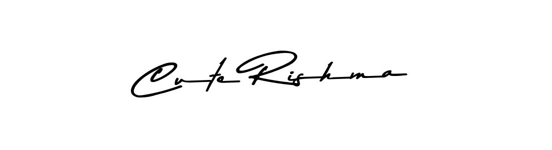 Create a beautiful signature design for name Cute Rishma. With this signature (Asem Kandis PERSONAL USE) fonts, you can make a handwritten signature for free. Cute Rishma signature style 9 images and pictures png