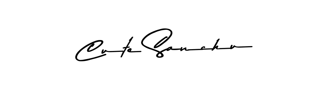 Asem Kandis PERSONAL USE is a professional signature style that is perfect for those who want to add a touch of class to their signature. It is also a great choice for those who want to make their signature more unique. Get Cute Sanchu name to fancy signature for free. Cute Sanchu signature style 9 images and pictures png