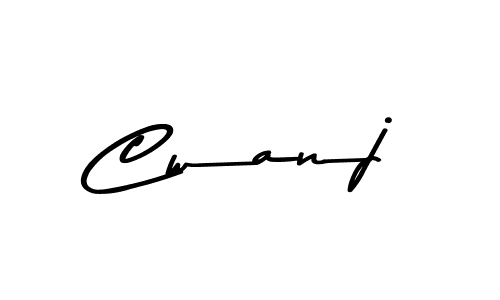 Design your own signature with our free online signature maker. With this signature software, you can create a handwritten (Asem Kandis PERSONAL USE) signature for name Cwanj. Cwanj signature style 9 images and pictures png