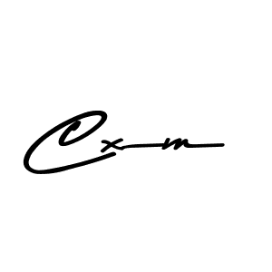 Create a beautiful signature design for name Cxm. With this signature (Asem Kandis PERSONAL USE) fonts, you can make a handwritten signature for free. Cxm signature style 9 images and pictures png