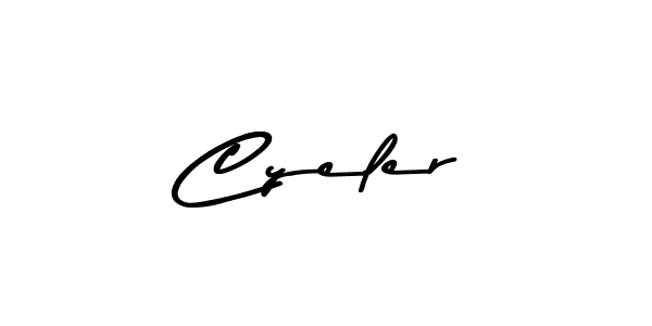 How to make Cyeler name signature. Use Asem Kandis PERSONAL USE style for creating short signs online. This is the latest handwritten sign. Cyeler signature style 9 images and pictures png