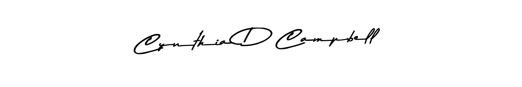 Create a beautiful signature design for name Cynthia D Campbell. With this signature (Asem Kandis PERSONAL USE) fonts, you can make a handwritten signature for free. Cynthia D Campbell signature style 9 images and pictures png