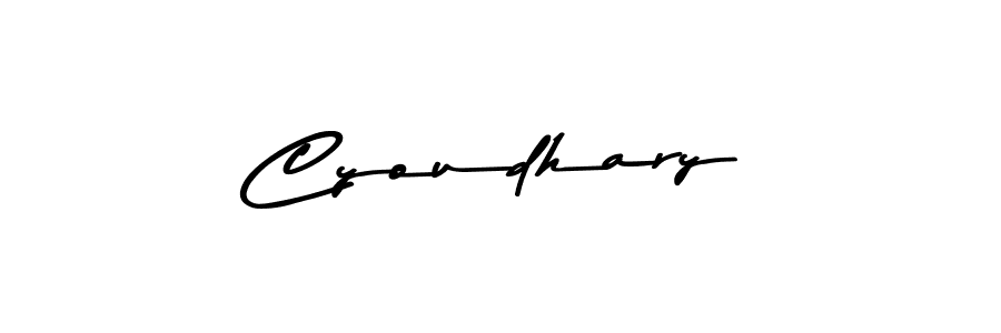 Create a beautiful signature design for name Cyoudhary. With this signature (Asem Kandis PERSONAL USE) fonts, you can make a handwritten signature for free. Cyoudhary signature style 9 images and pictures png