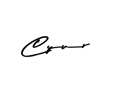 Use a signature maker to create a handwritten signature online. With this signature software, you can design (Asem Kandis PERSONAL USE) your own signature for name Cyur. Cyur signature style 9 images and pictures png