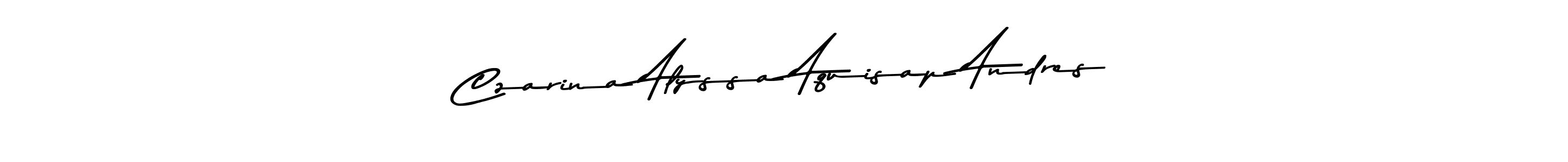 See photos of Czarina Alyssa Aquisap Andres official signature by Spectra . Check more albums & portfolios. Read reviews & check more about Asem Kandis PERSONAL USE font. Czarina Alyssa Aquisap Andres signature style 9 images and pictures png