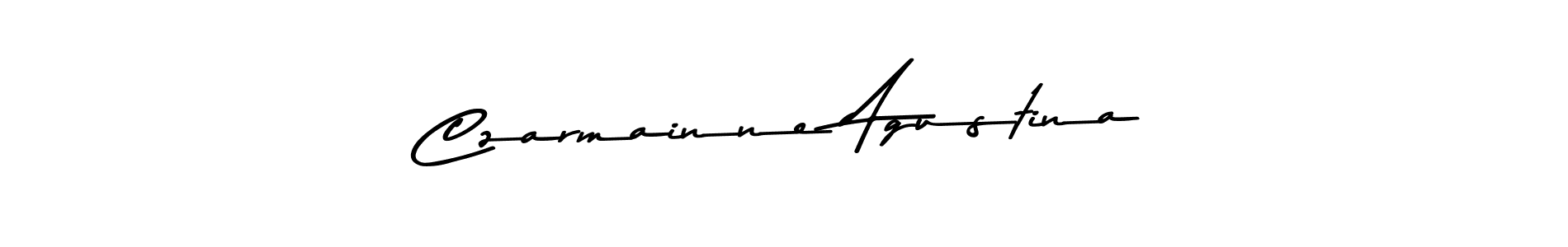 Create a beautiful signature design for name Czarmainne Agustina. With this signature (Asem Kandis PERSONAL USE) fonts, you can make a handwritten signature for free. Czarmainne Agustina signature style 9 images and pictures png