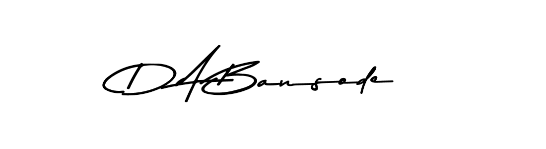 Use a signature maker to create a handwritten signature online. With this signature software, you can design (Asem Kandis PERSONAL USE) your own signature for name D A Bansode. D A Bansode signature style 9 images and pictures png