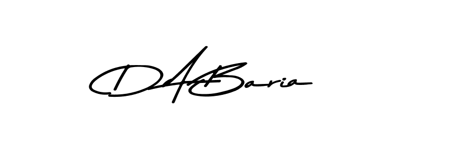 Design your own signature with our free online signature maker. With this signature software, you can create a handwritten (Asem Kandis PERSONAL USE) signature for name D A Baria. D A Baria signature style 9 images and pictures png