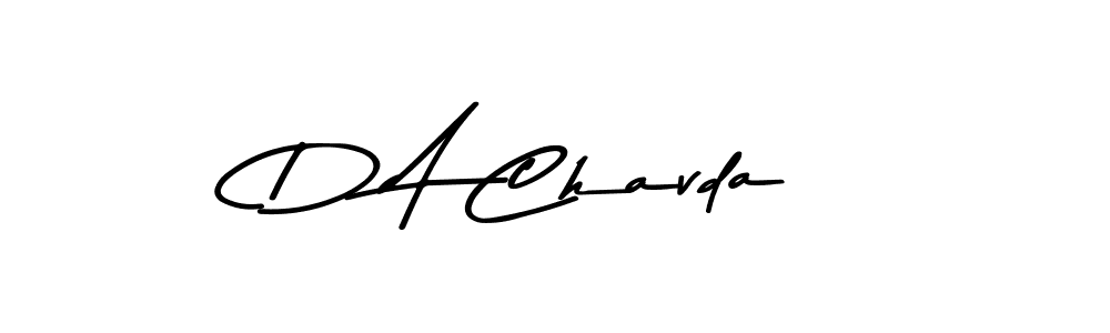 D A Chavda stylish signature style. Best Handwritten Sign (Asem Kandis PERSONAL USE) for my name. Handwritten Signature Collection Ideas for my name D A Chavda. D A Chavda signature style 9 images and pictures png