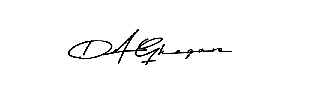 Use a signature maker to create a handwritten signature online. With this signature software, you can design (Asem Kandis PERSONAL USE) your own signature for name D A Ghogare. D A Ghogare signature style 9 images and pictures png