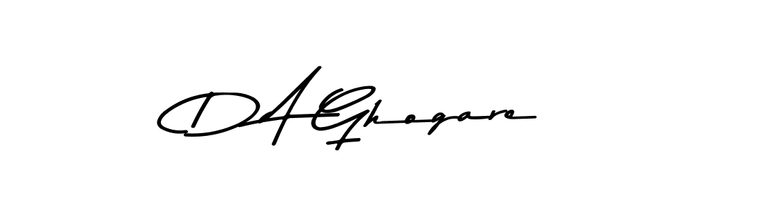 Use a signature maker to create a handwritten signature online. With this signature software, you can design (Asem Kandis PERSONAL USE) your own signature for name D A Ghogare. D A Ghogare signature style 9 images and pictures png