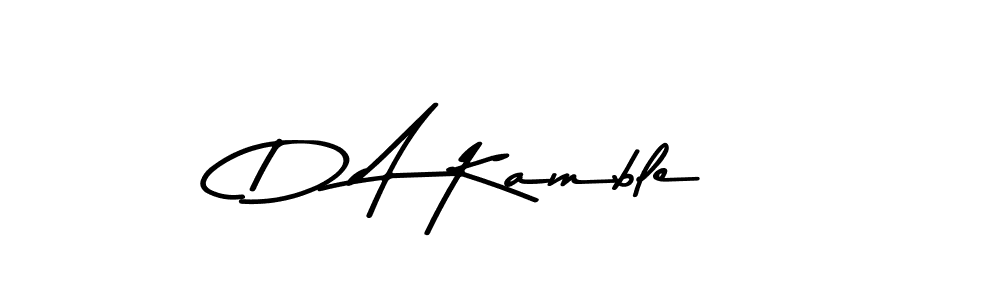 D A Kamble stylish signature style. Best Handwritten Sign (Asem Kandis PERSONAL USE) for my name. Handwritten Signature Collection Ideas for my name D A Kamble. D A Kamble signature style 9 images and pictures png