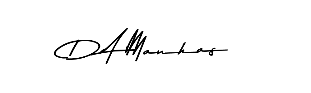 Make a beautiful signature design for name D A Manhas. With this signature (Asem Kandis PERSONAL USE) style, you can create a handwritten signature for free. D A Manhas signature style 9 images and pictures png