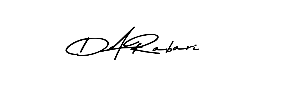 Asem Kandis PERSONAL USE is a professional signature style that is perfect for those who want to add a touch of class to their signature. It is also a great choice for those who want to make their signature more unique. Get D A Rabari name to fancy signature for free. D A Rabari signature style 9 images and pictures png