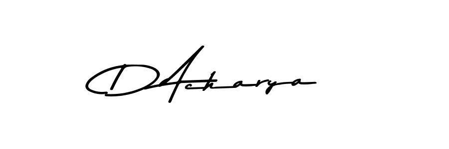 You should practise on your own different ways (Asem Kandis PERSONAL USE) to write your name (D Acharya) in signature. don't let someone else do it for you. D Acharya signature style 9 images and pictures png
