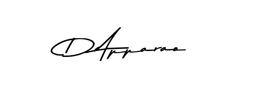 Create a beautiful signature design for name D Apparao. With this signature (Asem Kandis PERSONAL USE) fonts, you can make a handwritten signature for free. D Apparao signature style 9 images and pictures png