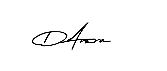 Create a beautiful signature design for name D Arora. With this signature (Asem Kandis PERSONAL USE) fonts, you can make a handwritten signature for free. D Arora signature style 9 images and pictures png